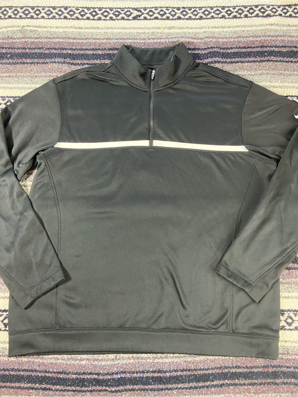 Nike Golf Therma-Fit Men’s Black Quarter Zip Tour Performance Pullover Flerce L